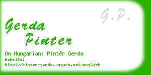 gerda pinter business card